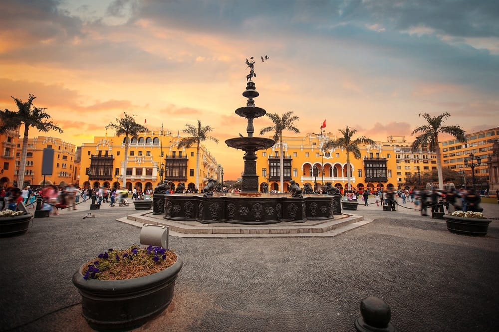 Panoramic-view-of-Lima-main-square-and-cathedral-church